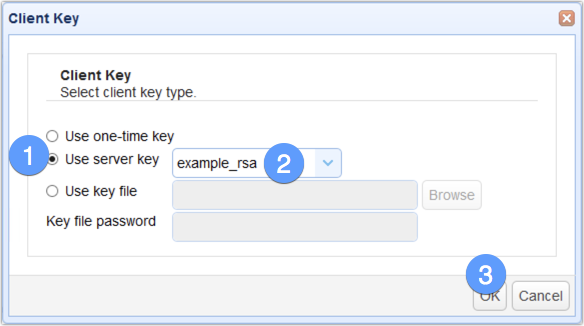 use server key for client key
